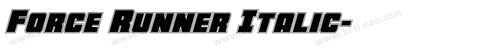 Force Runner Italic字体转换